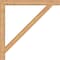 Ekena Millwork Traditional Block Smooth Bracket w/ Offset Brace, Western Red Cedar, 5 1/2"W x 44"D x 44"H BKT0604X44X44TRA05SWR - alternate 4